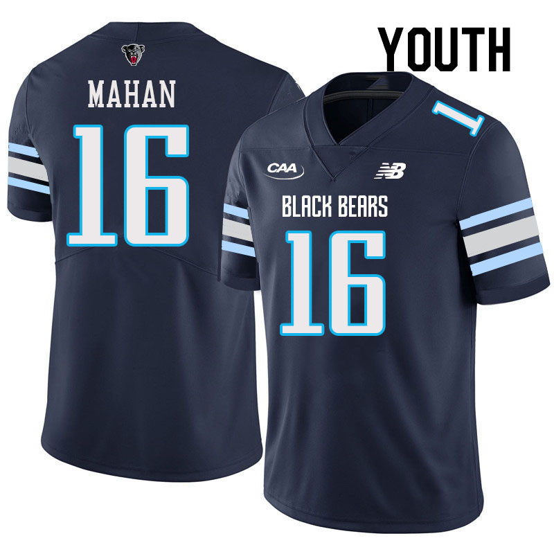 Youth #16 Eli Mahan Maine Black Bears College Football Jerseys Stitched Sale-Navy